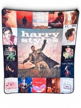 Harry Styles Quilted Throw Blanket